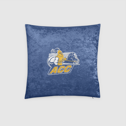 ACC Logo Crushed Velvet Throw Pillow