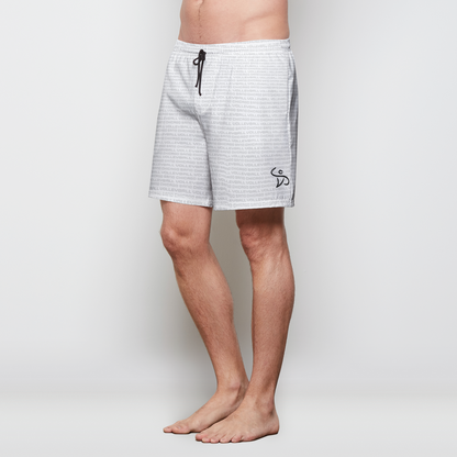 CSV White Mens Swim Trunks - No Pockets