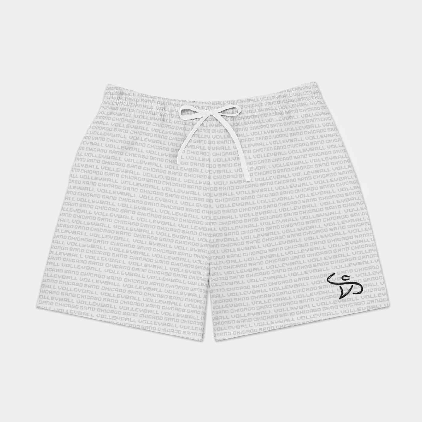 CSV White Mens Swim Trunks - No Pockets